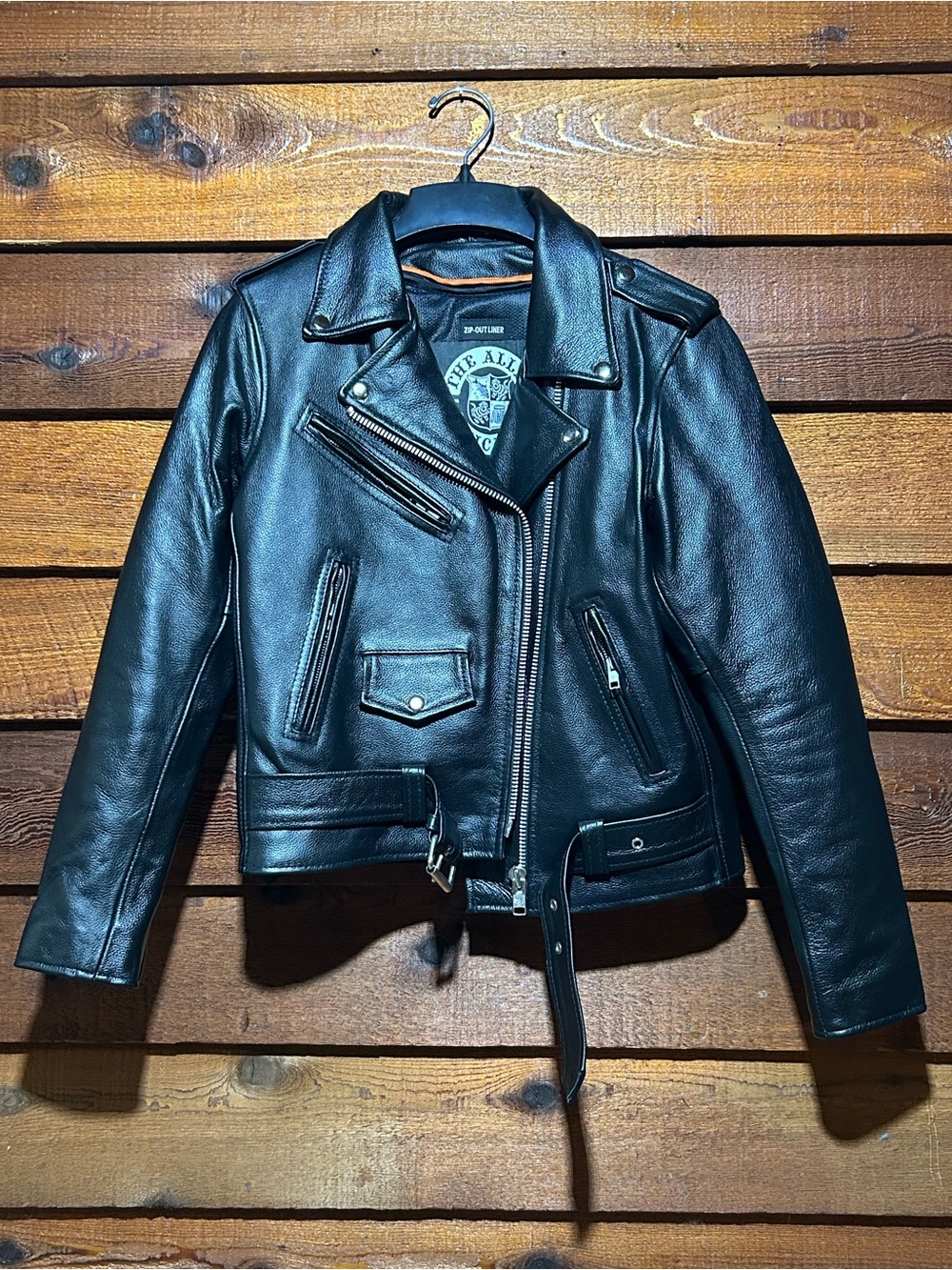 the ally Chicago leather jacket with zip out liner